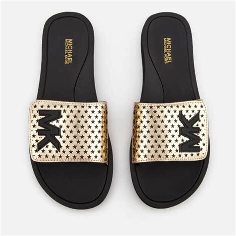 michael kors ladies slides|michael kors slides on sale.